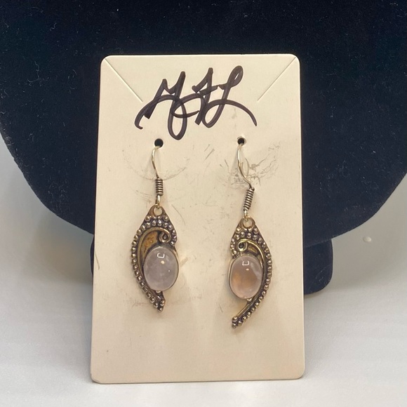 Palmer & Palmer Jewelry - Milky Quartz & Sterling Silver Earrings